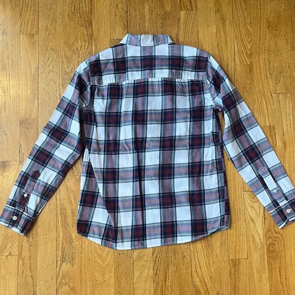 Boys Button Down Plaid Shirt (Long Sleeve) Size 13/14 - Picture 2 of 3